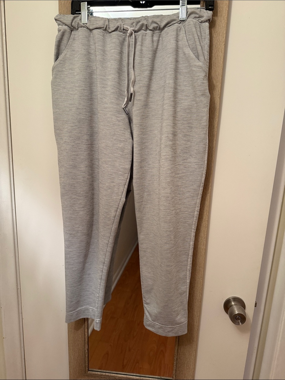 Scorpio Sol Gray Striped Knit Jogger Pants